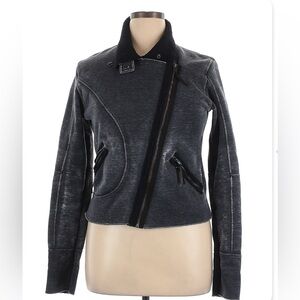 FOX Aged Look Gray Moto Style Jacket with black trim